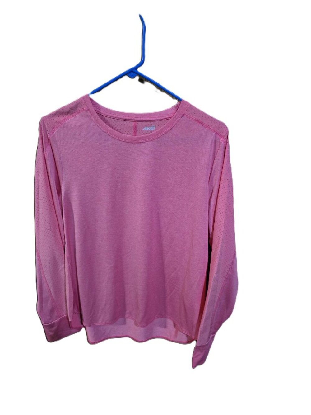Avia Pink Long Sleeve Activewear Top With Thumbholes